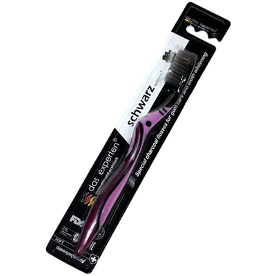 Зубная щетка Das Experten Schwarz мягкая угольная отбеливающая (5898)