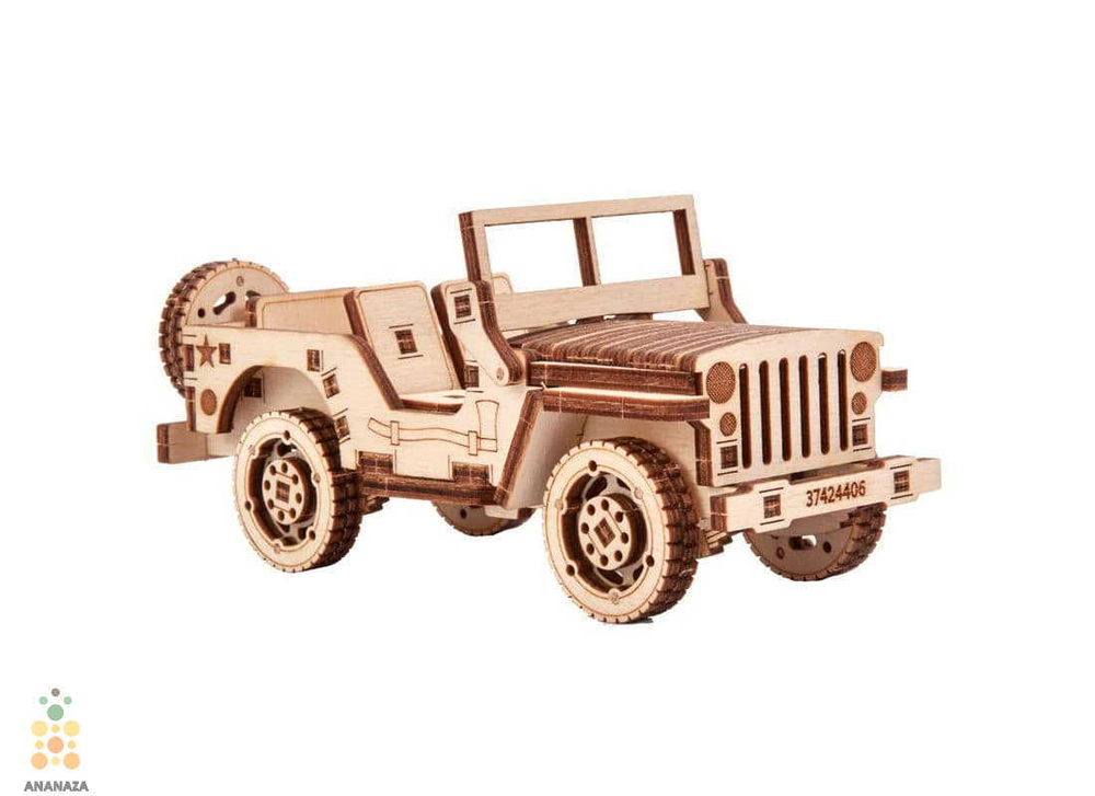 Джип 4х4 от Wood Trick - Деревянный конструктор, сборная модель, 3D пазл
