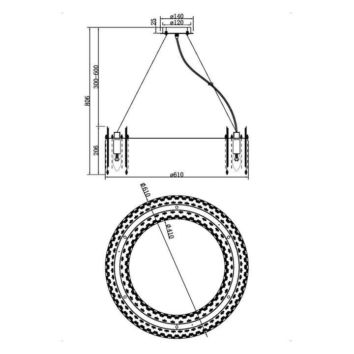 Подвесная люстра Maytoni Rocio MOD036PL-12N