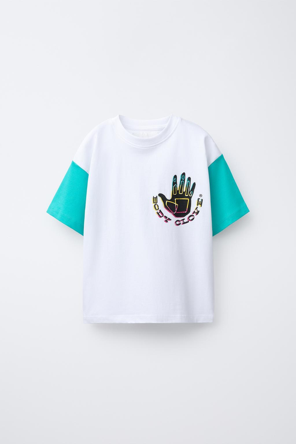 ZARA X BODY GLOVE ® ФУТБОЛКА С КОНТРАСТНЫМИ РУКАВАМИ, БЕЛЫЙ