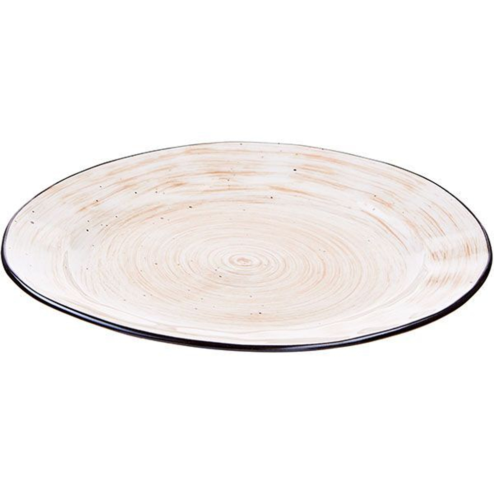 Тарелка «Пастораль» с оранжевыми вкраплениями (22,8х19,5 см) (Цвет: оранжевый)