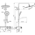 Душевая система в комплекте с термостатическим смесителем для душа Ideal Standard CERATHERM S200 A7331AA