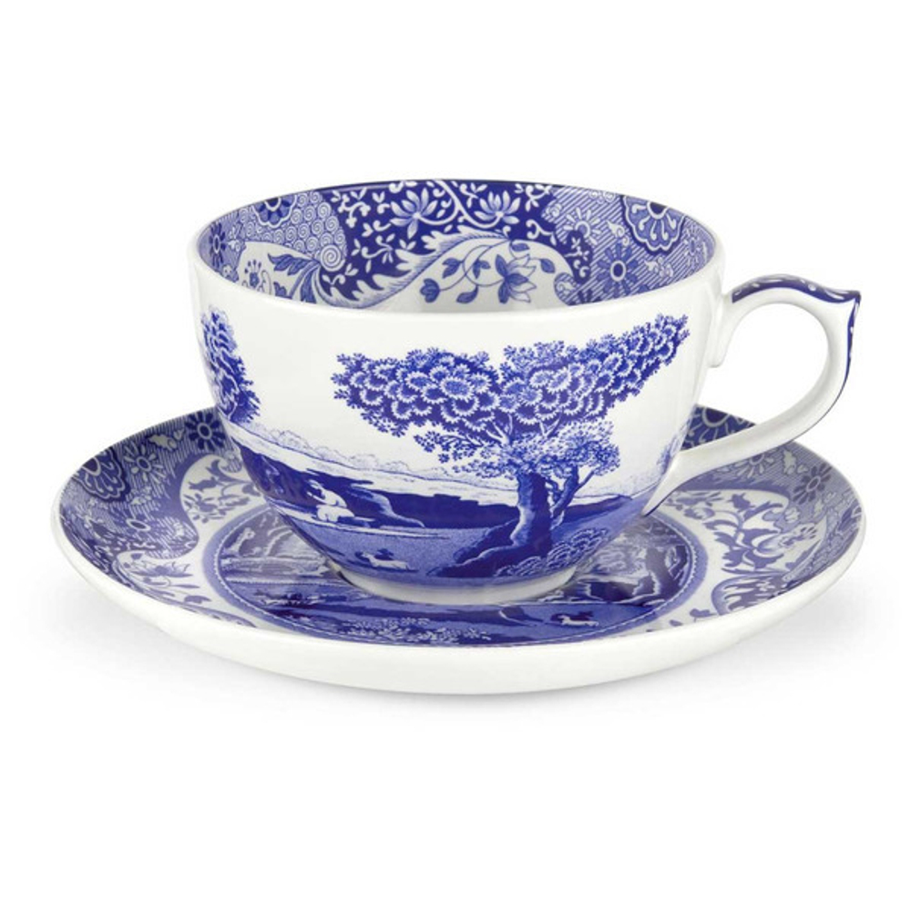 Чашка для завтрака с блюдцем 560мл Spode Голубая Италия