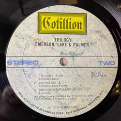 Винтажная виниловая пластинка LP Emerson, Lake and Palmer Trilogy (USA 1972) The Sherriff