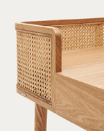 Araxi Письменный стол из массива ясеня и ротанга 105 x 62 см