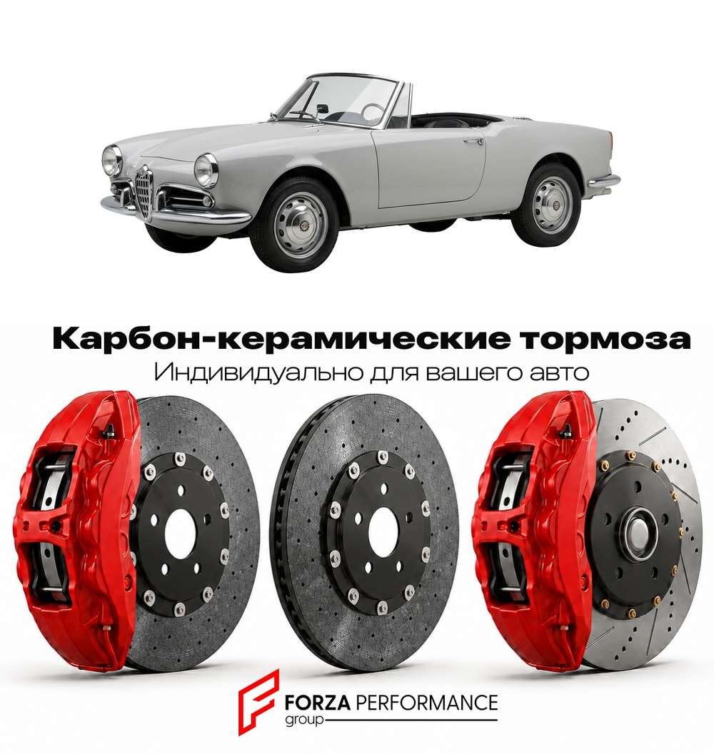 Карбон-керамическая тормозная система для Alfa Romeo Spider II 2006-2010 Альфа Ромео