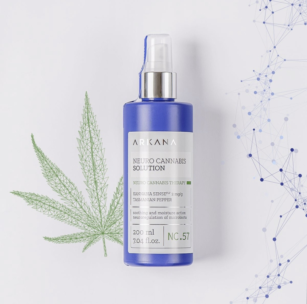 Мягкий дермокосметический тоник со стволовыми клетками конопли , Neuro Cannabis Solution , 200 мл