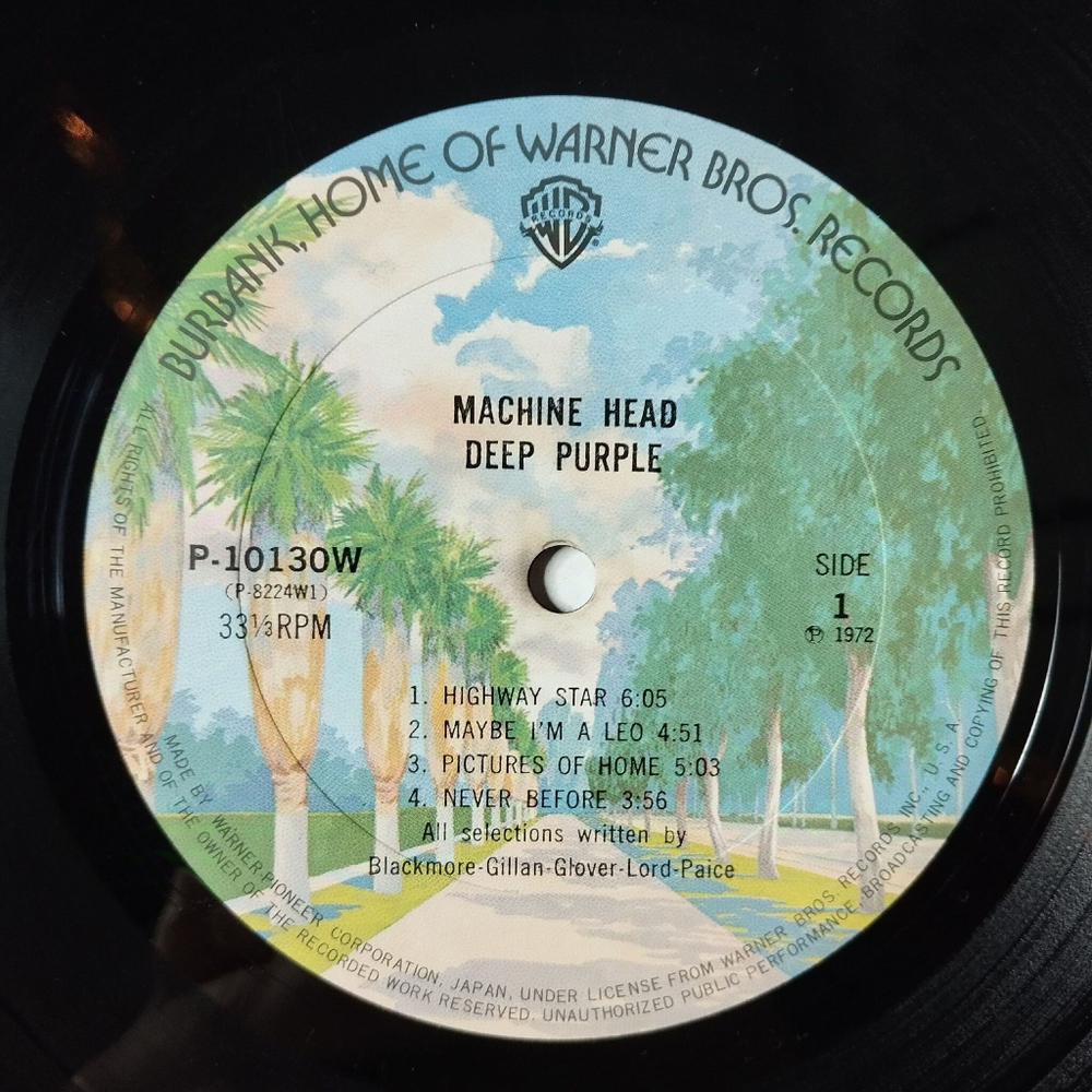 Винтажная виниловая пластинка LP Deep Purple Machine Head (Japan 1976) (Obi) Smoke On The Water P-10130W