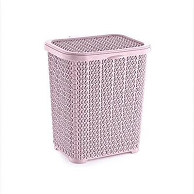 Корзина для стирал. порошка вязаный узор пепел. роз.