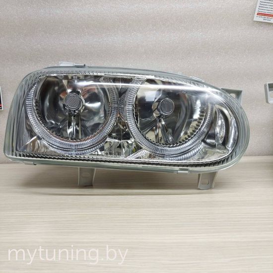 Передние фары angel eyes chrome для Volkswagen Golf 3