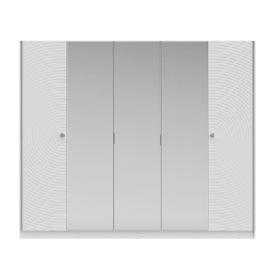 Шкаф "Zara" 5-ти дв. белая серебро