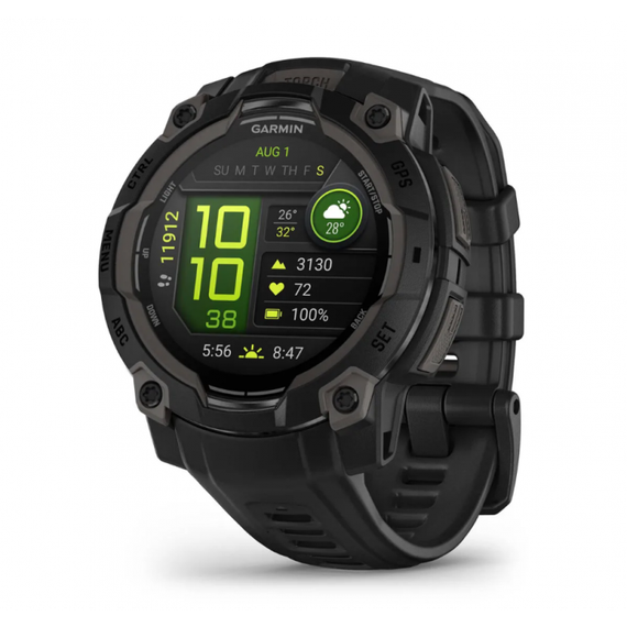 Garmin Instinct 3 AMOLED 45 мм Black — смарт-часы с ярким дисплеем и GPS