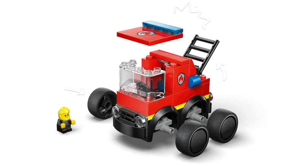 Конструктор Лего Сити Пожарная машина 60482 | LEGO City Rides Fire Truck | игровой набор 67 деталей 5+