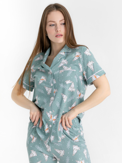 Пижама с рубашкой и брюками Rabbit (9010259, хаки)