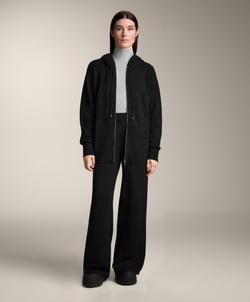 OYSHO Прямые брюки с резинкой по бокам, черный