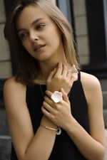 Кольцо Цветок, керамика