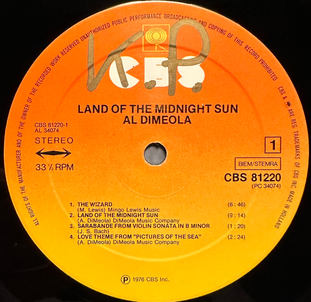 Al Di Meola- Land Of The Midnight Sun (Голландия 1976г.)