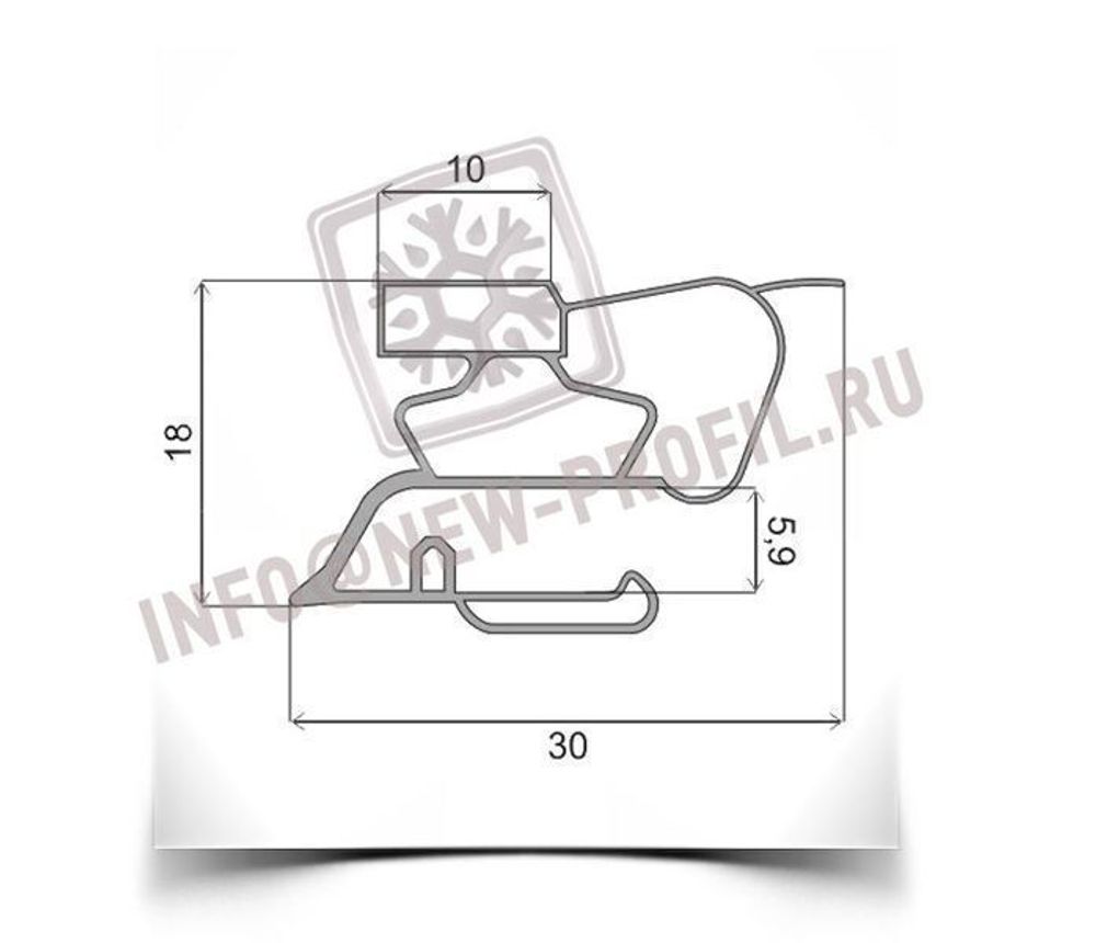 Уплотнитель для холодильника Zanussi ZRB40NC м.к. 675*575 мм(022/012 АНАЛОГ)