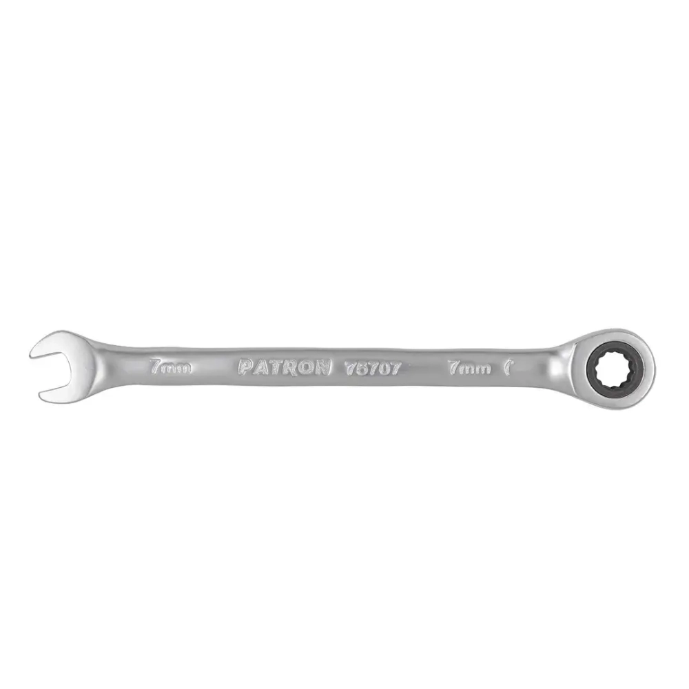 Ключ комбинированный трещоточный 7мм PATRON P-75707