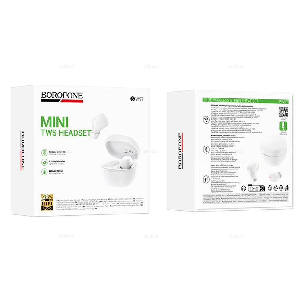 Беспроводные наушники TWS BOROFONE BW97 (белый)