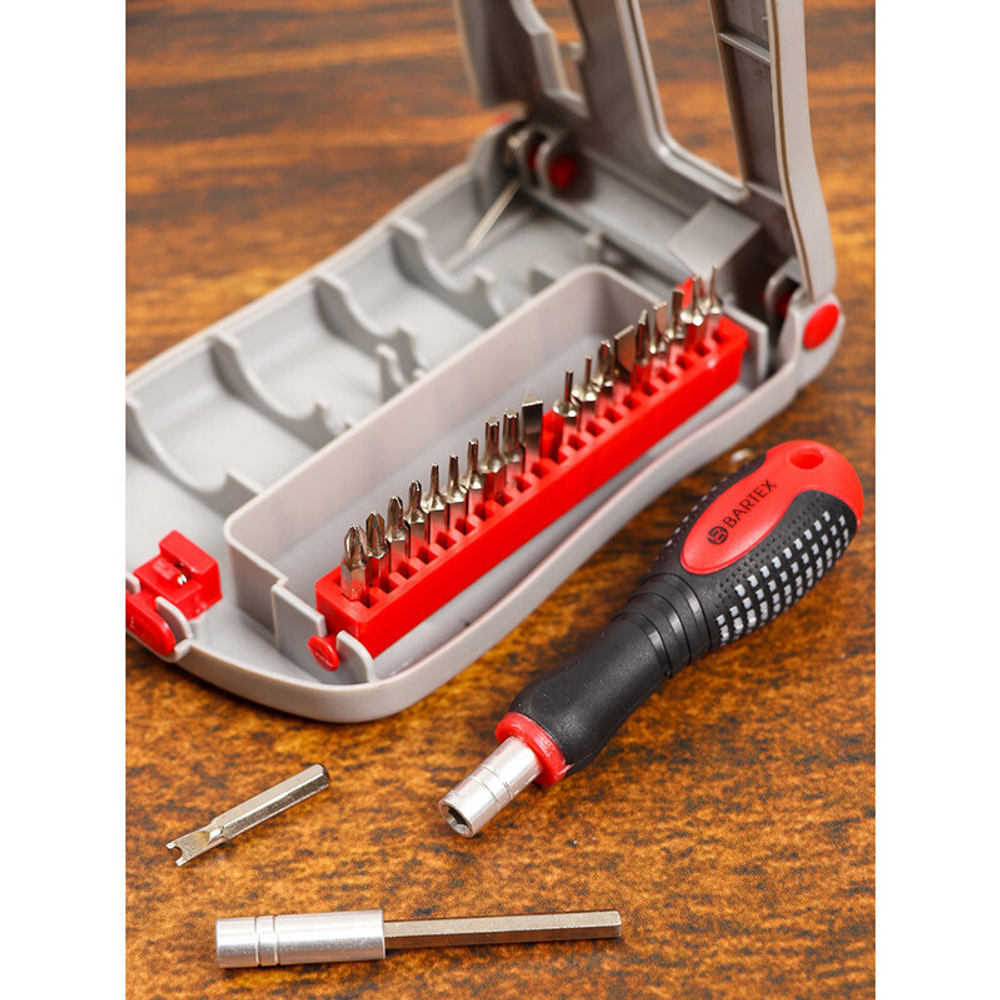 Набор отверток для точных работ, 22 пр, Bartex, с насадками, пенал, шт
