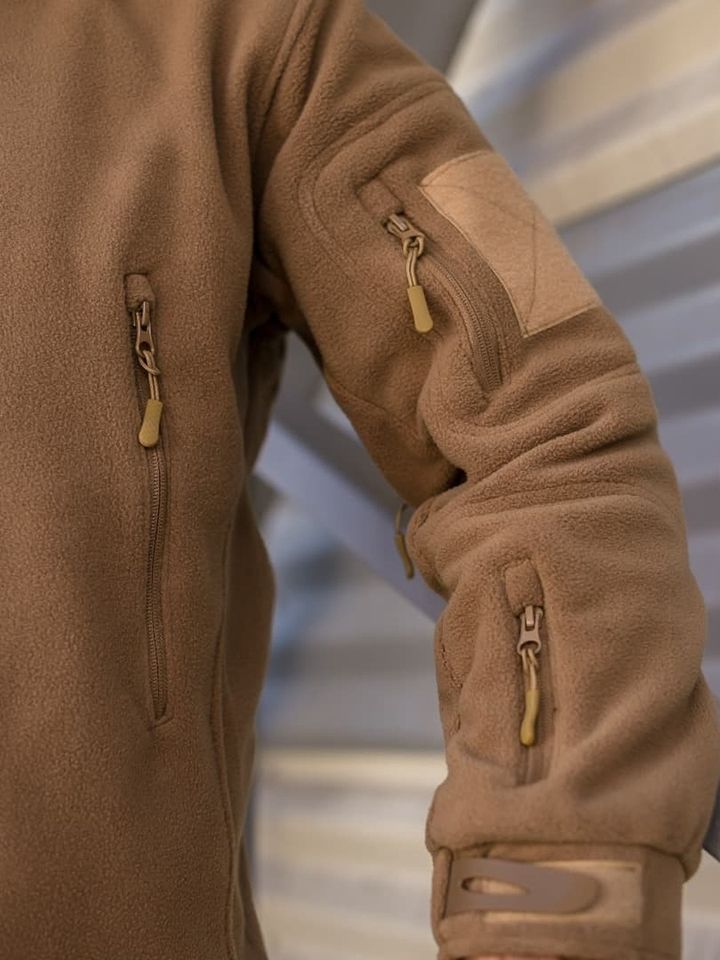 Кофта флисовая тактическая (койот) (А)