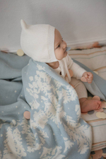 Плед детский Loomknits Серо-голубой, 100% хлопок