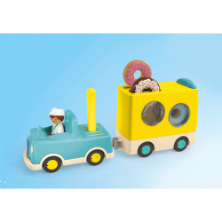 Playmobil Junior 71702 Весёлый грузовик с пончиками 7 деталей — фото 5