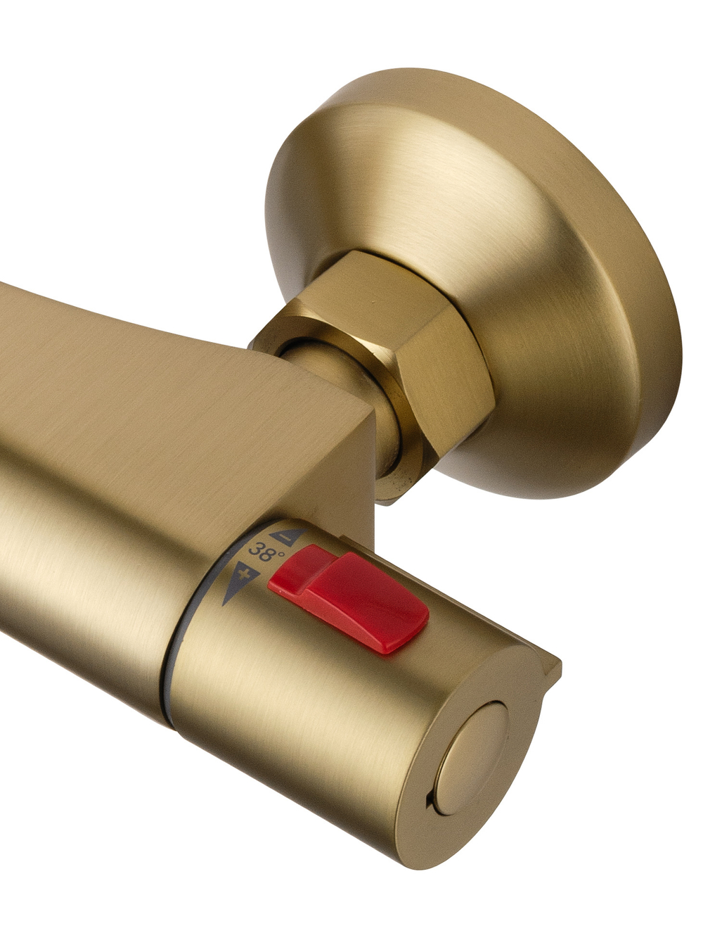 Смеситель для душа с термостатом WONZON & WOGHAND INN 5, Брашированное золото (WW-B1005-A-BG)