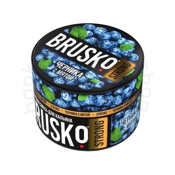 Бестабачная смесь для кальяна BRUSKO, 50 г, Черника с мятой, Strong