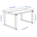 Стол обеденный - IKEA MÖRBYLÅNGA/MORBYLANGA, 140х85х75 см, МОРБИЛОНГА ИКЕА, коричневый