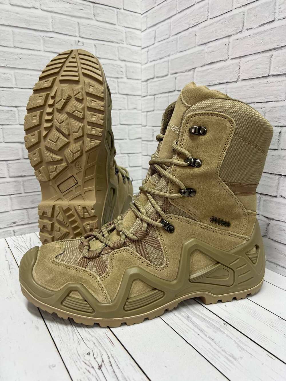 Тактические треккинговые ботинки m6-merlle / высокие / песок