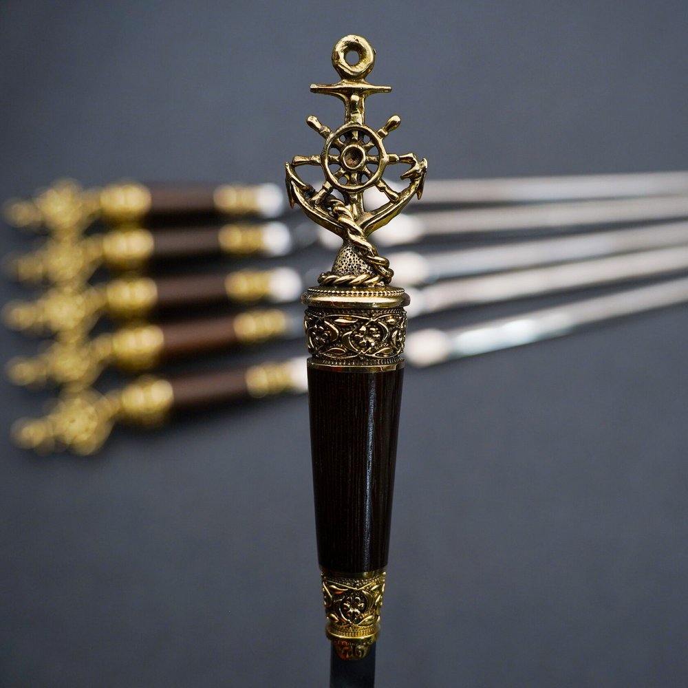 Подарочный набор шампуров "Морской"