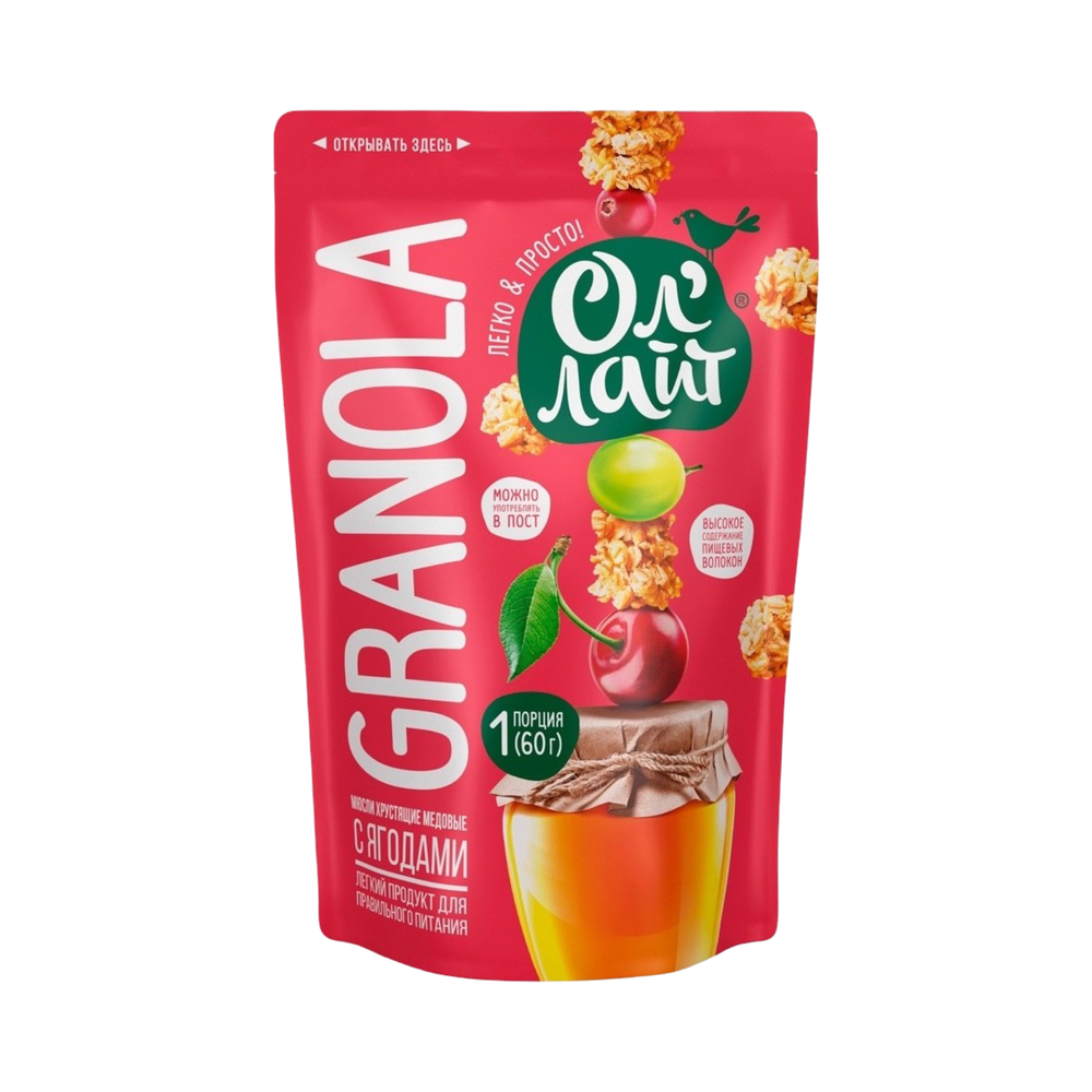 Мюсли порционные "Ол Лайт" с ягодами 60г