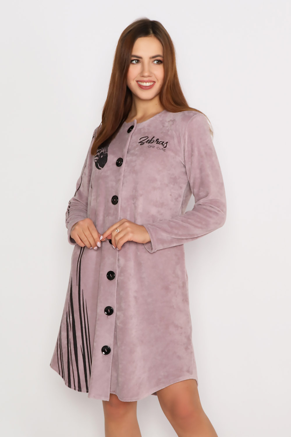 Халат "BLACK and WHITE" модель Х 155 велюр