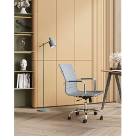 TopChairs City S офисное серое, обивка экокожа, механизм качания и регулировки по высоте