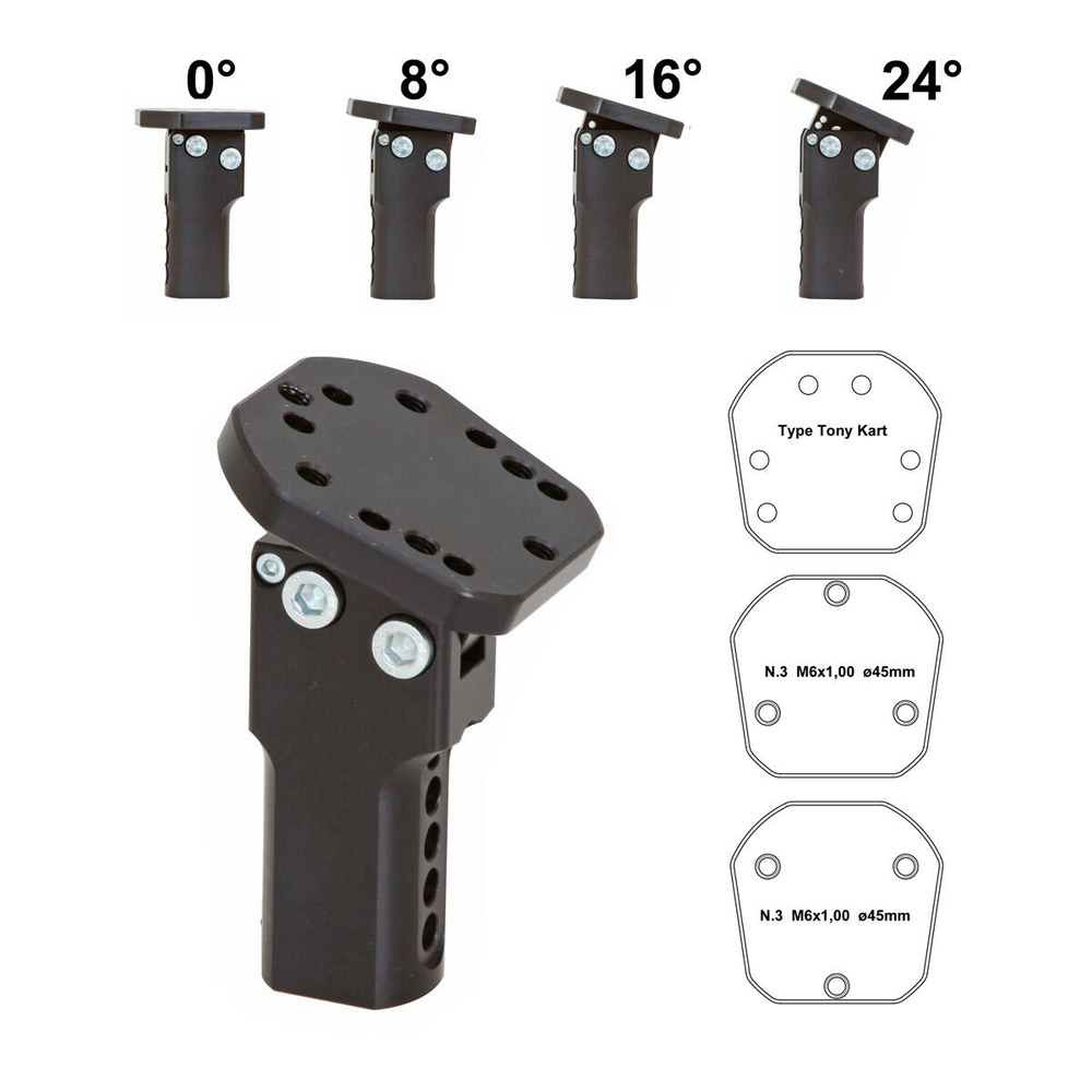 Ступица руля регулируемая, удлиненная, черный