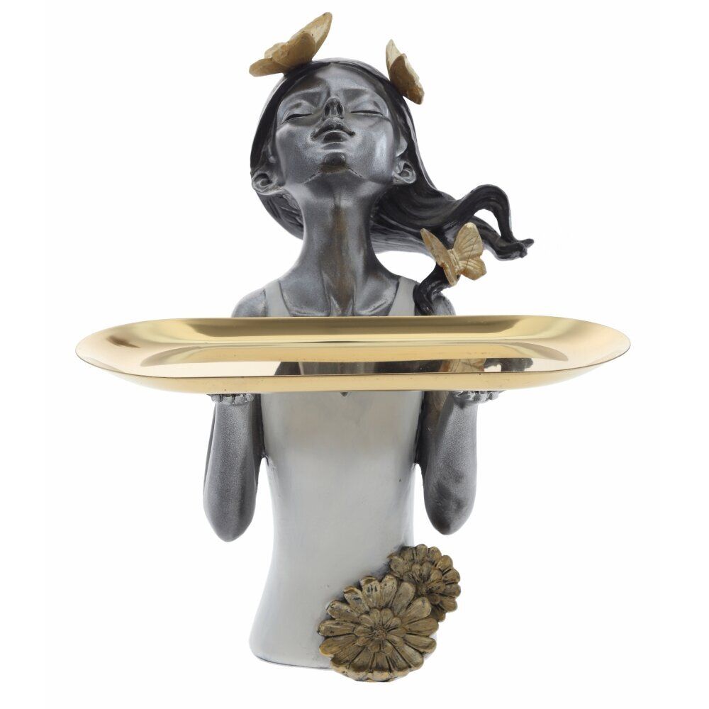 GAEM Фигурка декоративная "Девочка" с подносом, L22,5 W14,5 H28 см