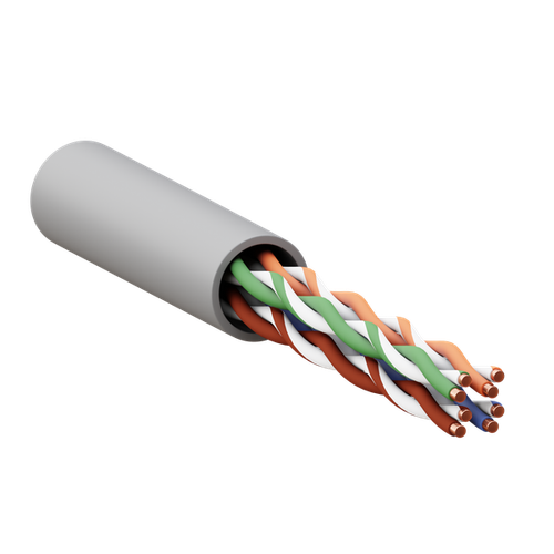 Кабель витая пара TERACOM PRO Cat.5E U/UTP 4 пары solid 24AWG оболочка LSZH нг(А)-HF цвет серый (упак. 305м) (305.00 шт.)