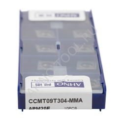 Пластина твердосплавная ISO CCMT09T304-MMA APM20E AHNO по нерж.стали, получистовая