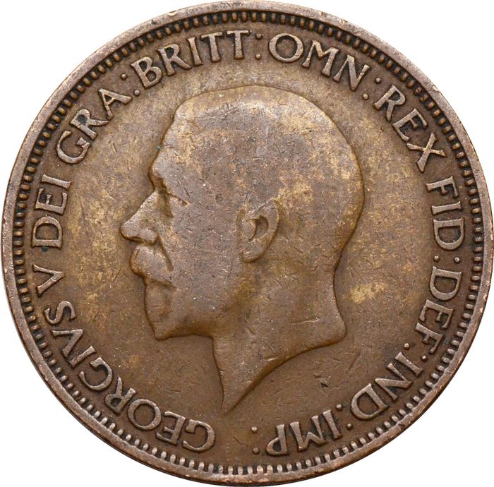 1/2 пенни 1928-1936 Великобритания VF-XF