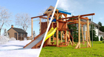 Деревянная детская площадка Савушка "4 сезона" - семейная