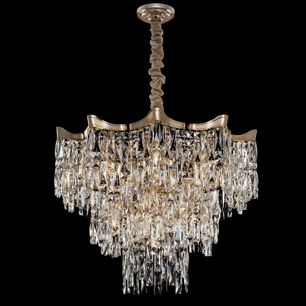 Citilux Моника CL308282 Люстра хрустальная подвесная Золото