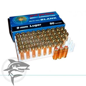 Свето-звуковые патроны 9х19 Luger BLANK (50шт)