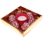 Набор свечей «Лесное очарование» 14х14х3 см, красный