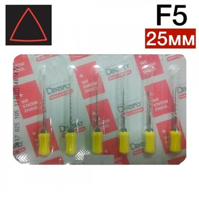 ProTaper ручной 25мм F5, ПроТейпер (6шт.), эндодонтические файлы