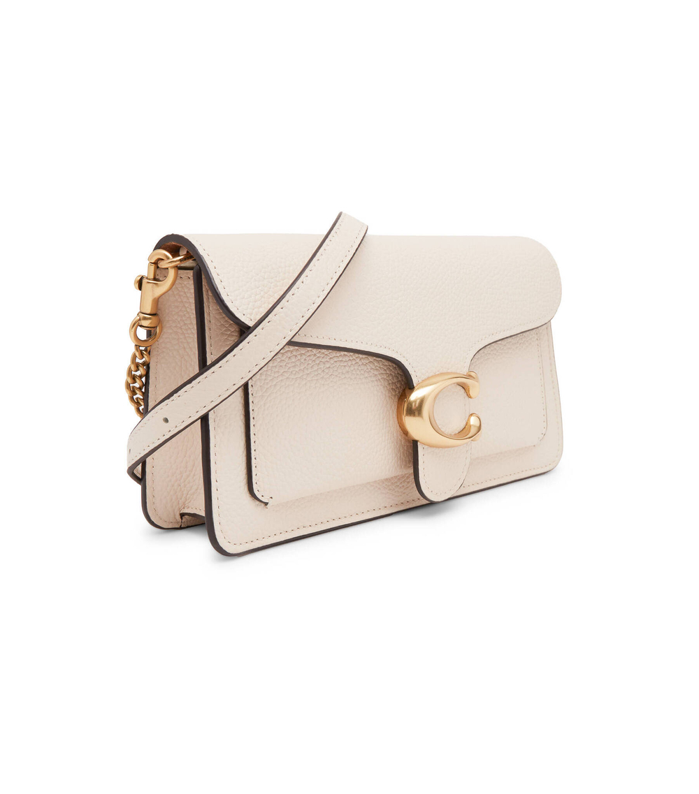 Кожаная сумка-мессенджер Tabby Coach - кремовый(CE772)