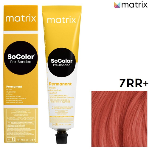 MATRIX Крем-краска SoColor Pre-Bonded 7RR+, 90 мл