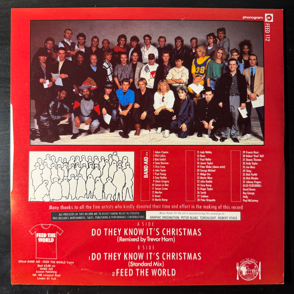 Band Aid ‎– Do They Know It's Christmas? (Япония 1984г.) 12", 45 RPM Т