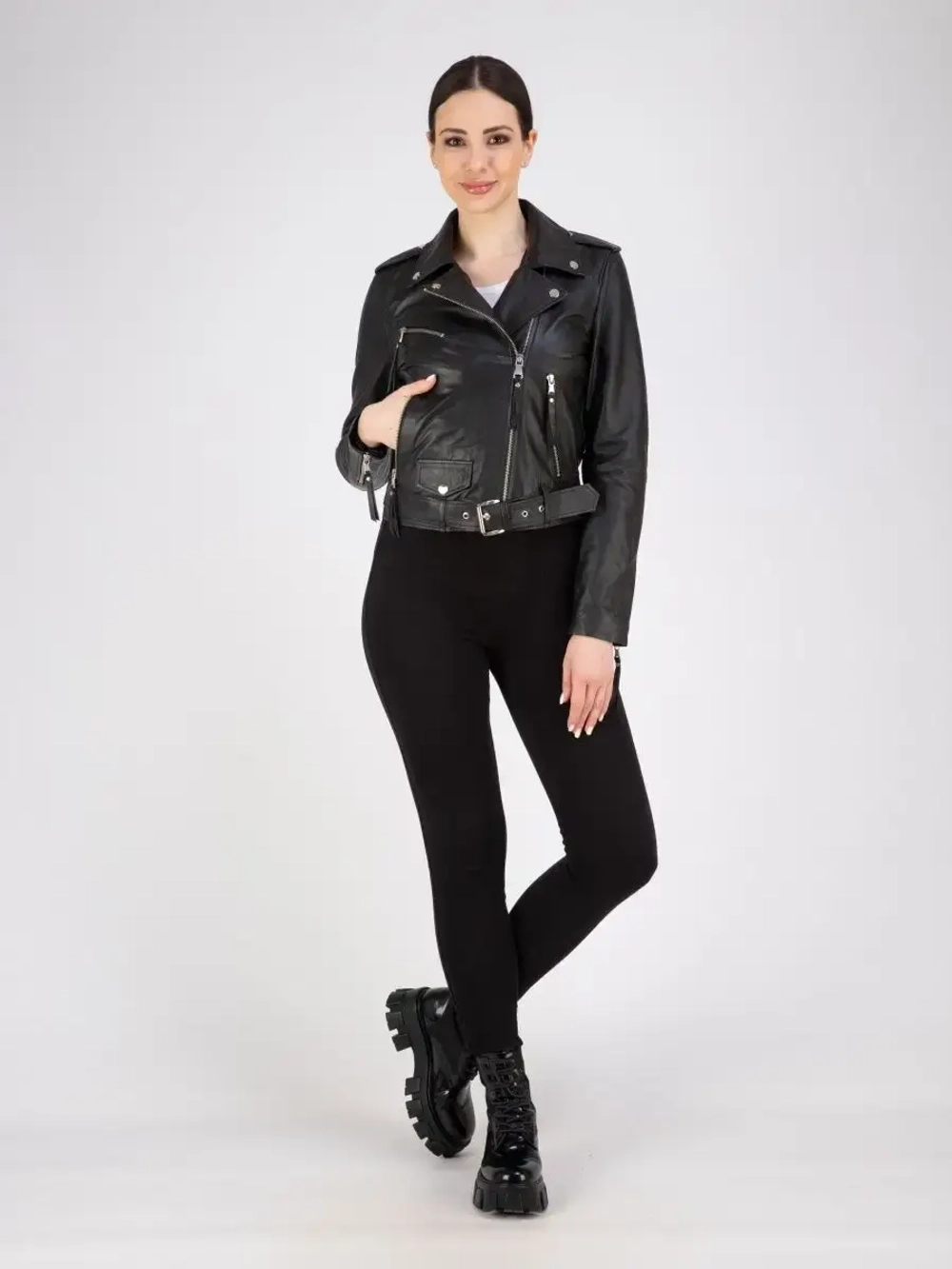 Косуха кожаная из натуральной кожи Турция